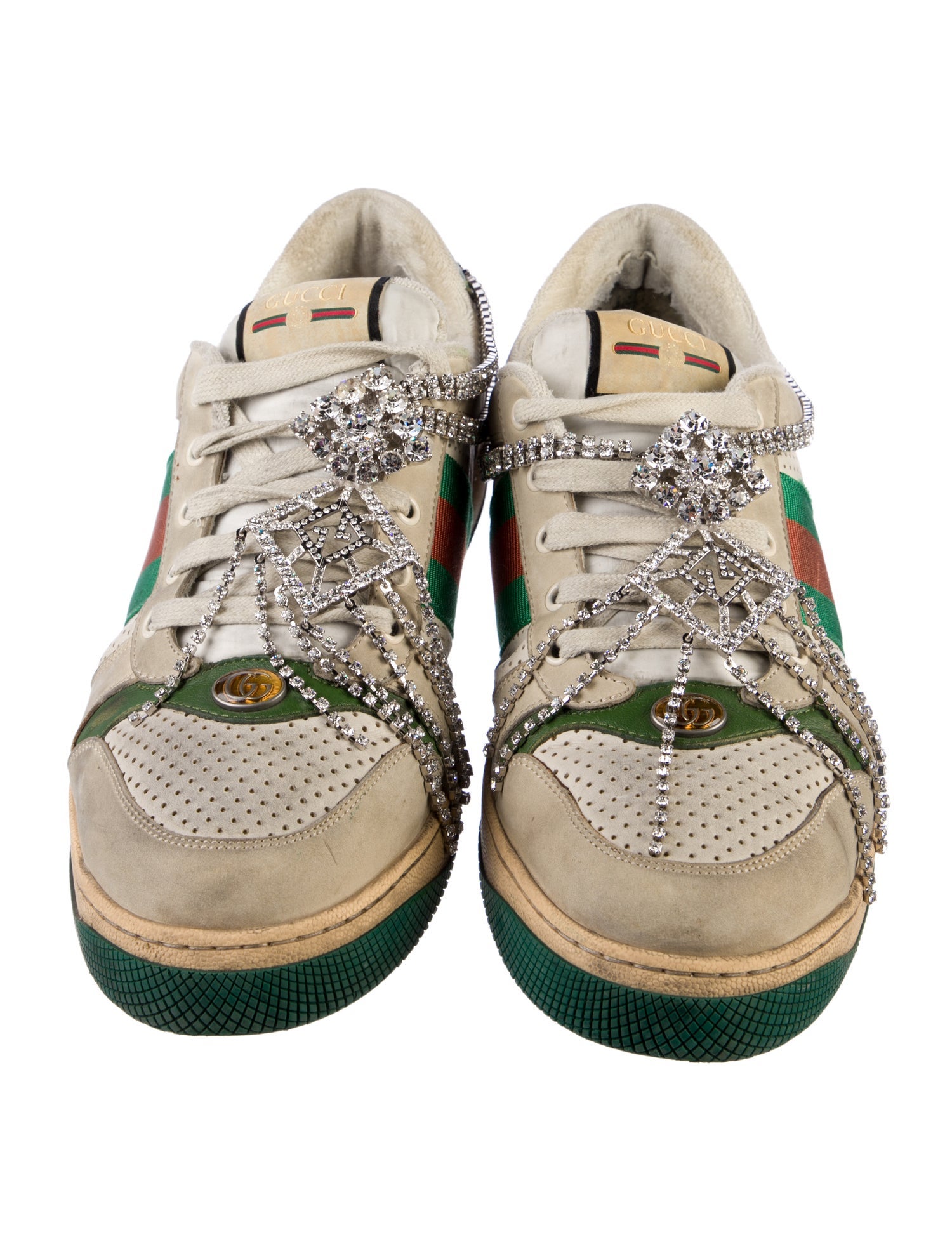 Gucci Web Accent Suede Sneakers